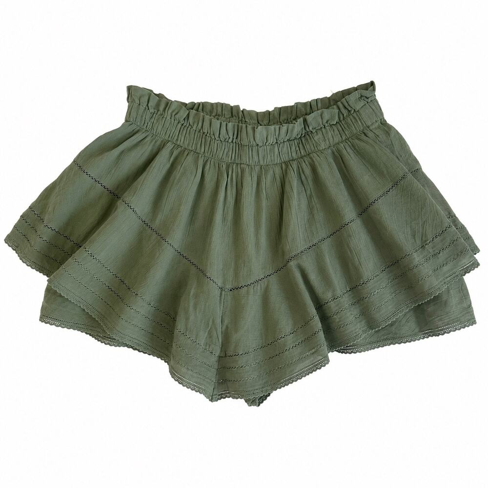 Aerie olive green ruffled skort. Women M